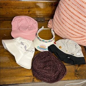 Women’s‎ Vintage 80’s Multicolor Hat Collection- 5 Hats